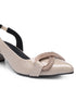 GNIST Embellished Pointed Nude Block Heel